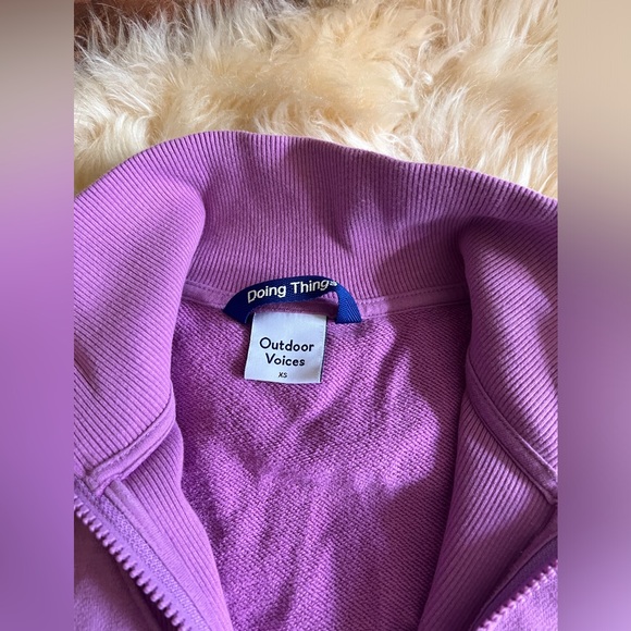 Outdoor Voices Cotton Terry 1/2 Zip Sweatshirt XS - Picture 4 of 4